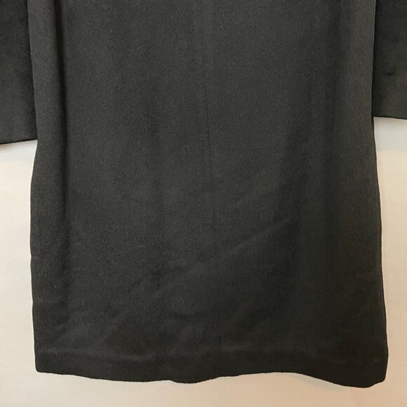 Vintage 50s 60s Wool Coat Fur Collar Black Women Union Made‎ Overcoat Retro - Picture 7 of 16